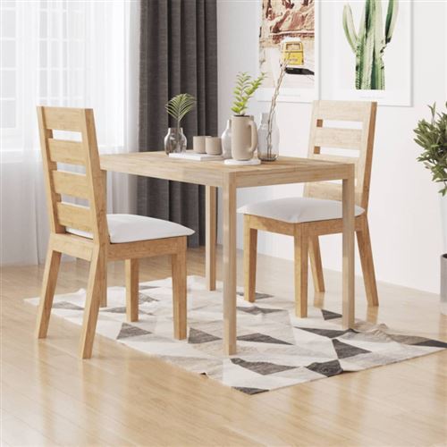 Vidaxl Table À Manger 110X70x75 Cm Bois D Acacia Solide - Image 2