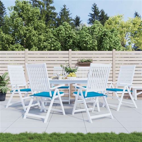 Vidaxl - Coussins de chaise de jardin 6 pcs Bleu 50x50x3 cm Tissu Bleu