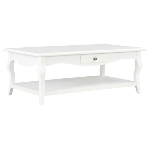 vidaXL Table basse Blanc 110 x 60 x 40 cm MDF
