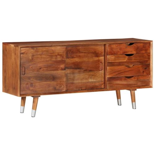vidaXL Meuble TV 118x30x55 cm Bois d'acacia massif