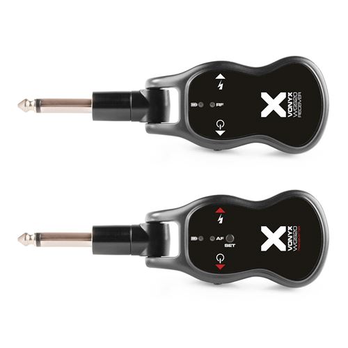 Vonyx WGS20 Système guitare sans fil UHF - Prise jack 6,35 mm, transmission jusqu’à 20 m, charge via micro USB, 6h d'autonomie