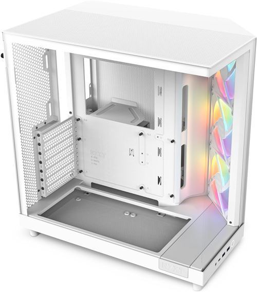 Non Communiqué Boîtier Compact Mi-Tour Avec Deux Chambres - Nzxt H6 Flux Rvb - Cc-H61fw-R1