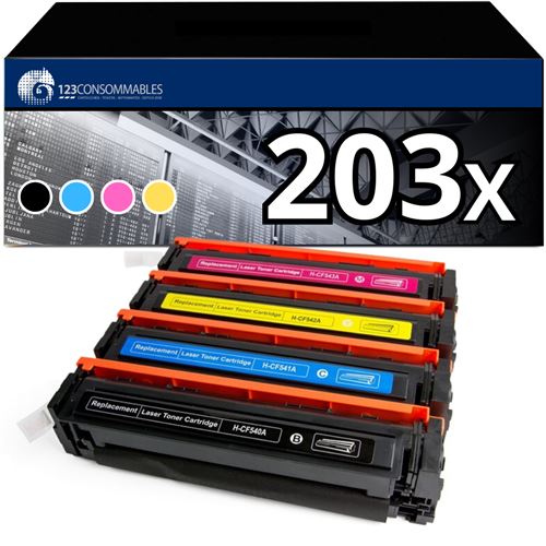 Non Communiqué Pack 4 Toners Compatibles Hp 203X
