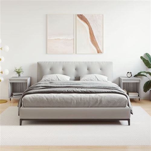 Vidaxl Gris Tables De Chevet - Image 2
