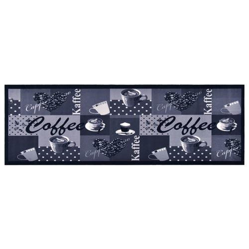 Vidaxl Bleu Tapis De Cuisine Lavable - Café - Image 3