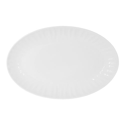 Non Communiqué Blanc Plat Ovale Emma 30X20 Cm - Table Passion - Porcelaine