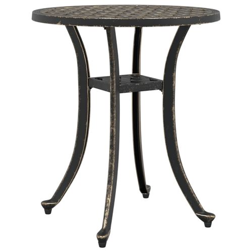 vidaXL - Table de jardin - Aluminium - Bronze - 48x53 cm - Image 3