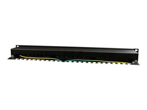 Gembird NPP-C524-002 - Patchpaneel met kabelbeheer - CAT 5e - STP - zwart - 1U - 19 - 24 poorten