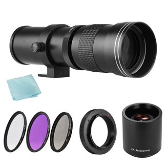 Téléobjectif Vivitar 500 Mm F/8 Monture T - Blanc, Mise Au Point Manuelle, Jamais Servi