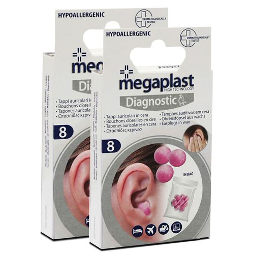 Lot de 2 paquet de 8 bouchons d'oreille jetables en