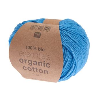 Coton à tricoter Essentials Organic Cotton aran - Rico Design(...) - 23 Bleu ciel - 1