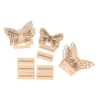 Set de bois ornement papillons d'Artemio (8 pièces)