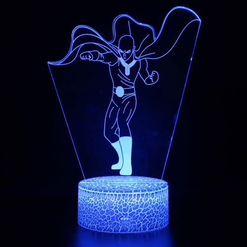 Lampe 3D Tactile RGB Veilleuses Enfant MY923 One Punch Man avec Telecommande