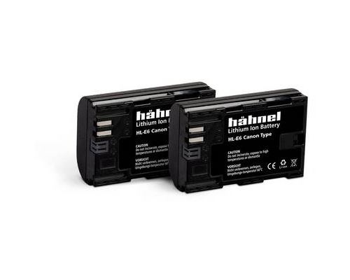 Hähnel HL-E6, 2er Batterie pour appareil photo Remplace laccu dorigine LP-E6 7.2 V 1650 mAh