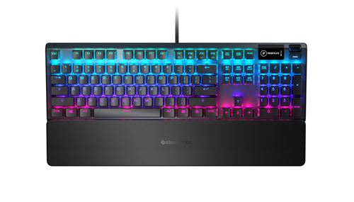 SteelSeries Apex 5 - Clavier - avec affichage - backlit - USB - commutateur : Hybrid Blue Switch