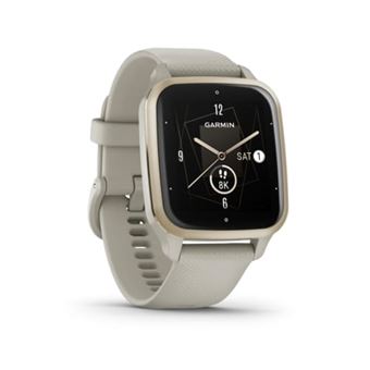 Montre connectée Garmin Venu Sq 2 Music Edition Beige Or avec bracelet silicone lin