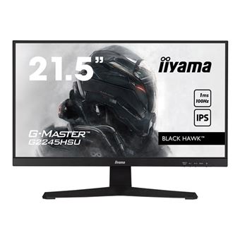 22'' G-Master Black Hawk, dalle IPS, FreeSync, 1920x1080 a100Hz, 1ms, 300cd/m², 1000:1, Haut-parleurs, 1xHDMI, 1xDisplayPort, USB HUB (2x2.0), 1ms, Black Tuner