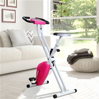 90 Sur Velo D Appartement Cardio Fitness Pliable Ecran Lcd 8 Niveaux De Resistance Selle Reglable Rose Velos De Cardio Training Achat Prix Fnac