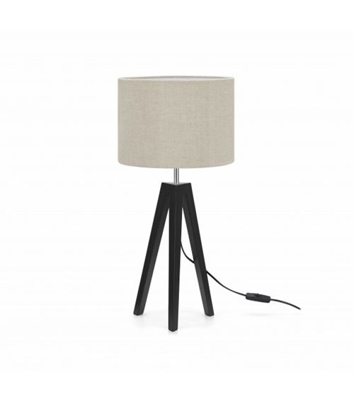 Lampe de table LUNDEN Noire et beige 1 ampoule