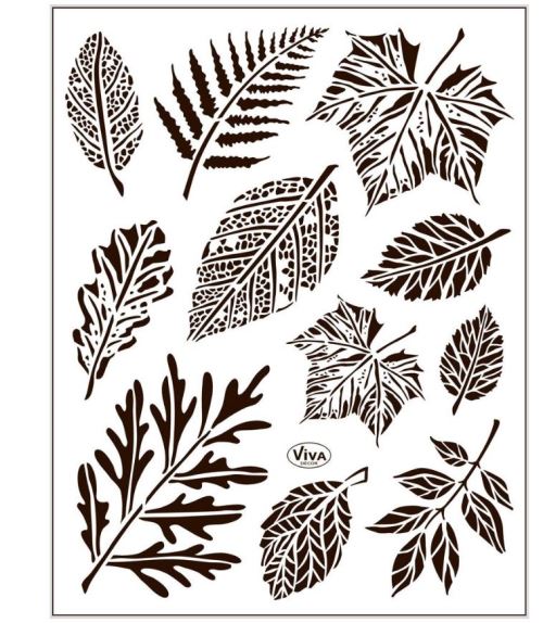 Viva Decor timbres feuilles silicone 14 x 18 cm