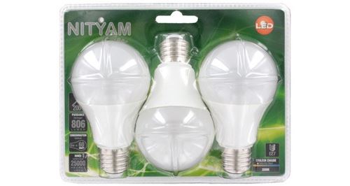 Ampoule éclairage NITYAM STAND D E27 9W X3