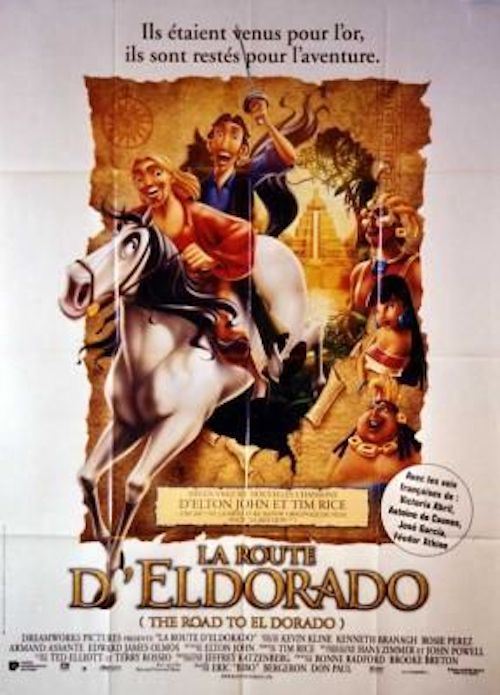 La Route D'Eldorado - 2000 - Éric Bergeron et Will Finn - 40x60cm - Affiche de cinéma originale pliée