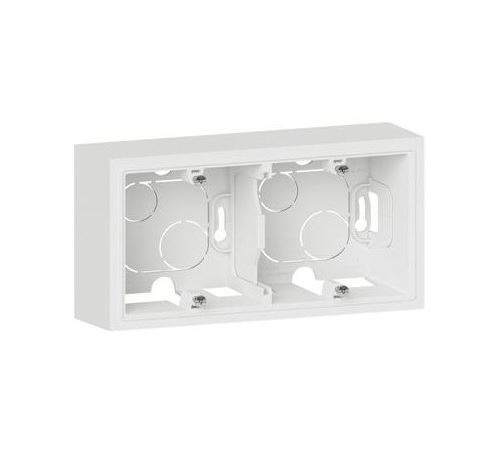 Cadre saillie Dooxie - 2 postes - Blanc