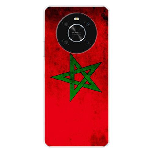 Coque en silicone imprimée compatible Huawei Honor X9 4G Drapeau Maroc