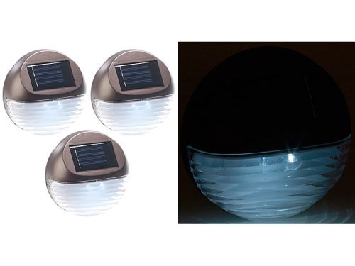 Lunartec : 3 lampes à LED solaires pour clôture & escaliers