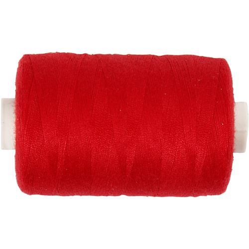 Creotime fil à coudre polyester rouge 1000 mètres