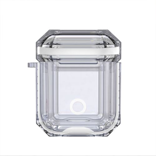 Coque en TPU bicolore avec chargement de sangle blanc pour votre Apple AirPods (2019)/(2016)