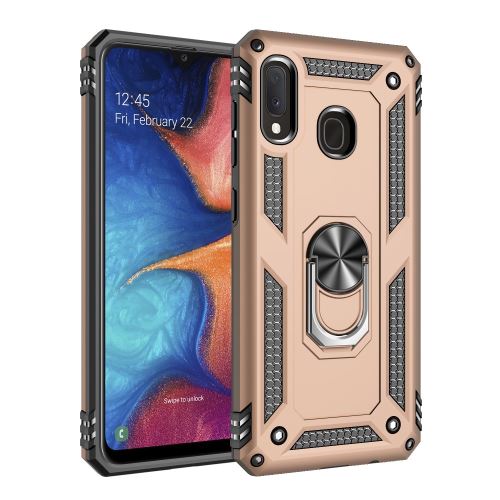 Coque en TPU armure hybride avec béquille or pour votre Samsung Galaxy A20e