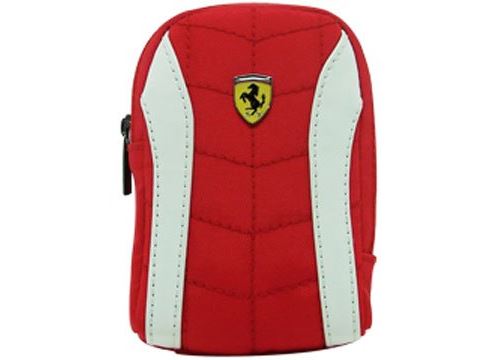 Etui a fermeture eclair rouge et blanc Scuderia Ferrari F1