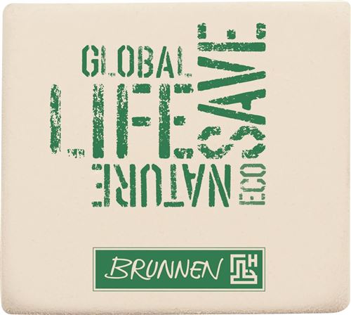 Brunnen gomme blanche/verte en caoutchouc 4 x 3,5 x 1 cm