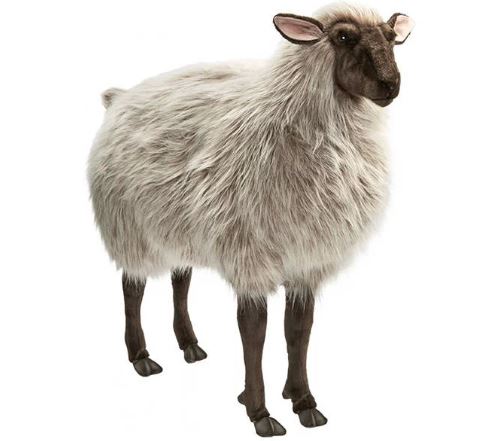 Hansa peluche geante mouton brun 90 cm h 100 cm l 3595