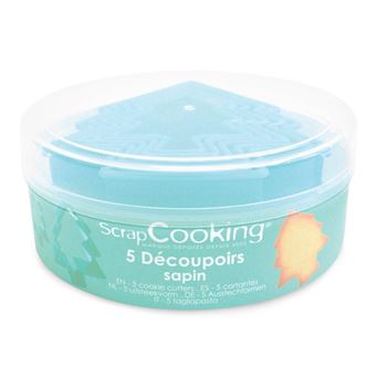 5 Découpoirs en plastique sapin - Scrapcooking - Vert - Plastique - 1