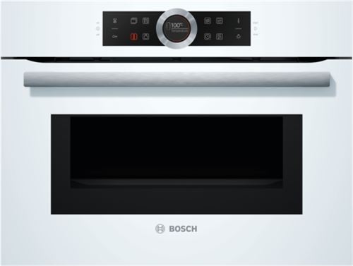 Bosch Serie 8 CMG633BW1 - Four combiné - intégrable - niche - largeur : 56 cm - profondeur : 55 cm - hauteur : 45 cm - blanc polaire