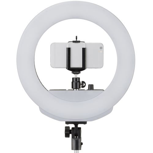 Lampe Anneau LED BRESSER MM-26A Bi-Color 24 W réglable avec Support pour Appareil Photo et Smartphone
