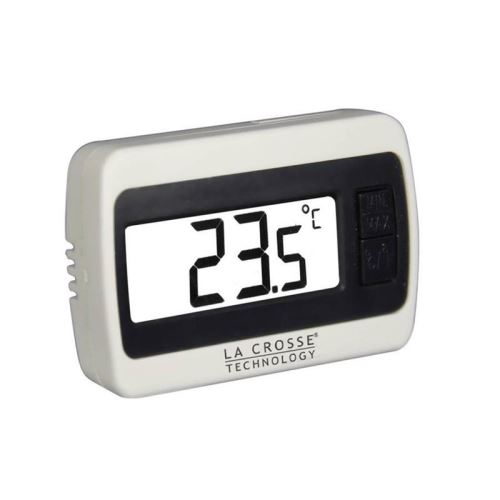 Thermomètre intérieur avec enregistrement des températures mini et maxi - blanc