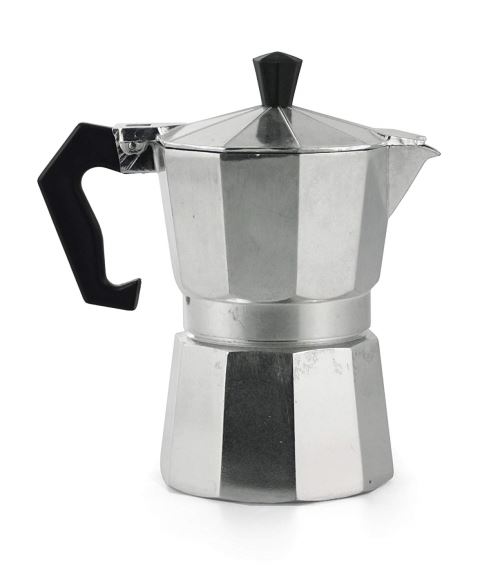 Galileo Casa 2175870 Cafetière pour 3 Tasses, Aluminium, Gris