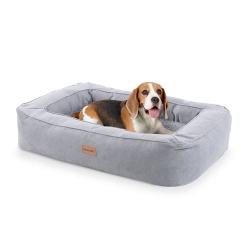 Meilleurs prix pour Panier pour chien - Brunolie Bruno - Coussin pour chien - Taille M (80 x 17 x 55 cm) - Mousse - Gris