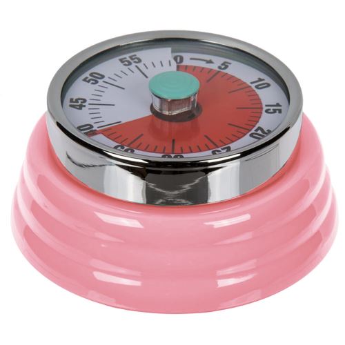 Minuteur de cuisine en métal Rose