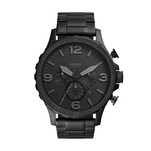 Fossil Montre Nate En Acier Inoxydable Noir