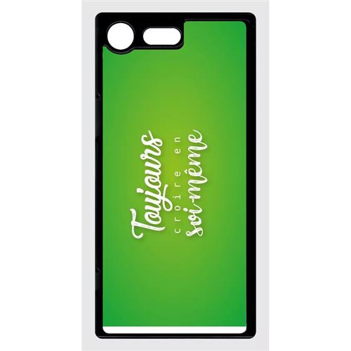 Coque Sony Xperia Z5 Premium Toujours Croire En Sois Meme Fond Vert