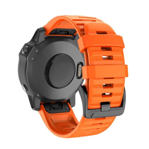 1€39 sur Bracelet de montre Compatible avec Garmin Fenix 6X/6X pro 26mm,  Gel de silice - Orange, Montre, Top Prix