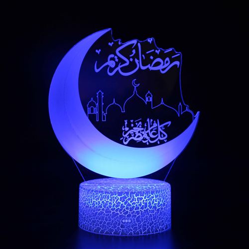 Stack Lampe 3D Tactile Veilleuses Enfant 7 Couleurs Avec Telecommande - Lune #874
