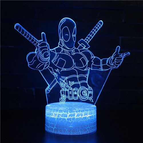 Lampe 3D Tactile Veilleuses Enfant 7 Couleurs avec Telecommande - Avengers #263