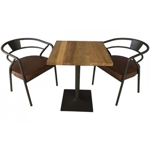 COFFEE - Ensemble repas acier/bois