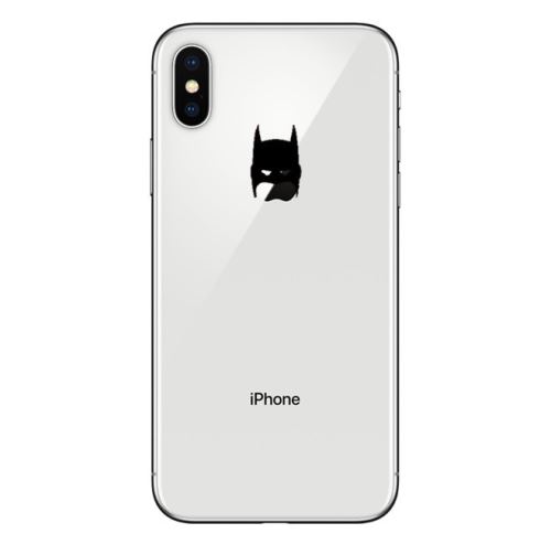 Shot Case Coque Silicone IPHONE 5/5S/SE Batman Fun Apple Bruce Wayne Tête Pomme Transparente Protection Gel Souple 