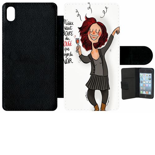 Etui À Rabat Sony Xperia Z3 Boire Du Rouge Broyer Du Noir